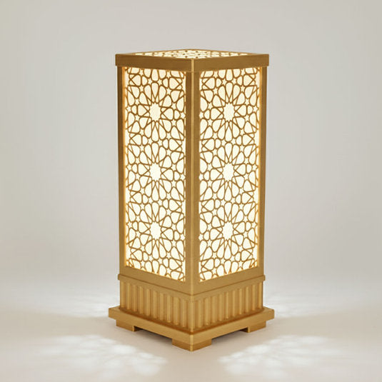 Ahenk Lamba: Modern İslami Sanat Esintili 3D Baskı LED Lamba - Altın ve Gümüş Renk Seçenekli gold