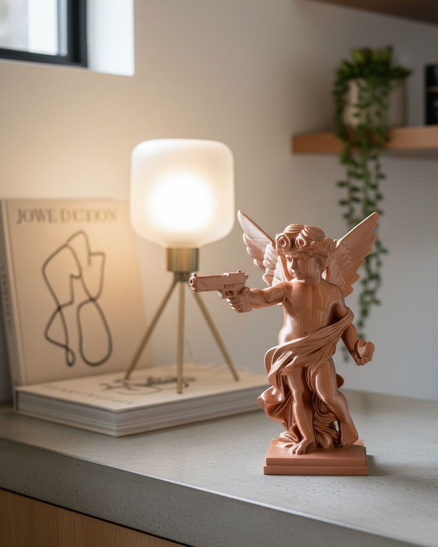 Modern Melek Heykel Dekoratif Sanat Objesi - Ev ve Ofis Dekorasyonu-9
