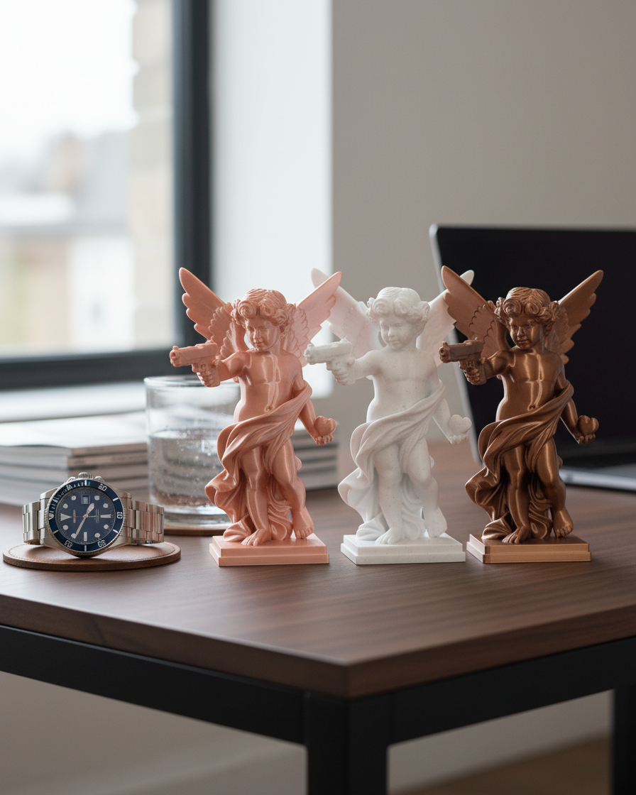 Modern Melek Heykel Dekoratif Sanat Objesi - Ev ve Ofis Dekorasyonu-2