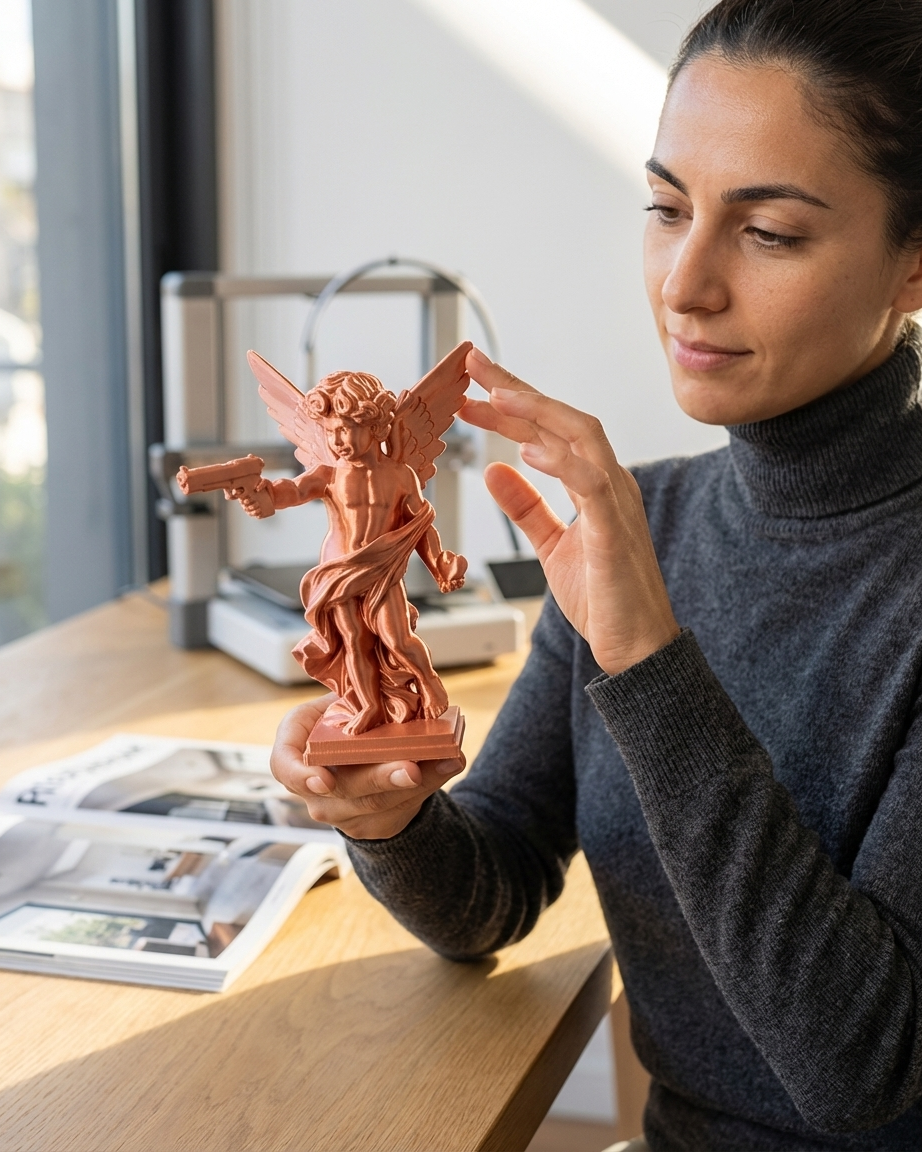 Modern Melek Heykel Dekoratif Sanat Objesi - Ev ve Ofis Dekorasyonu