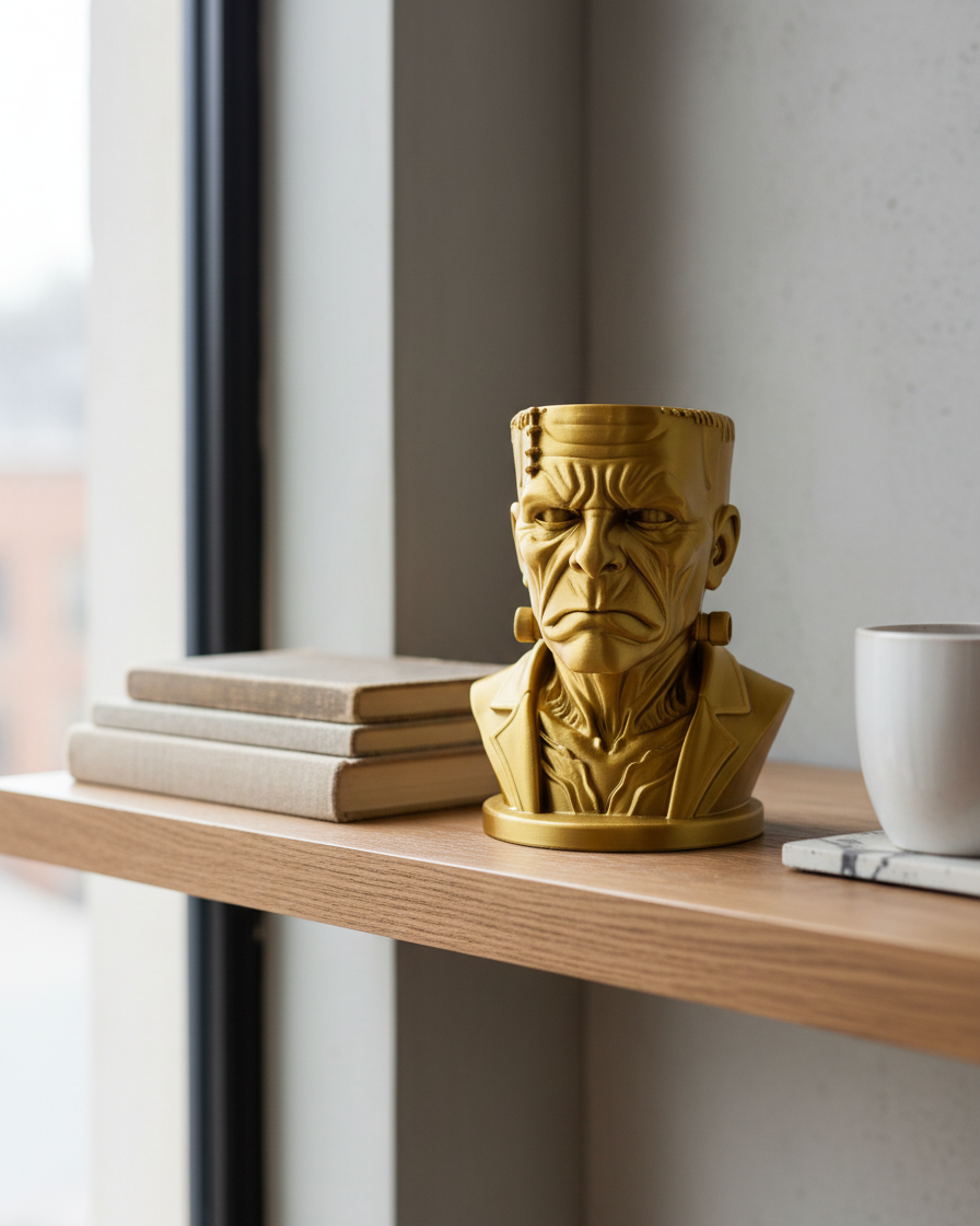 Canavarın Kasesi Dekoratif Büst Organizer & Kalemlik