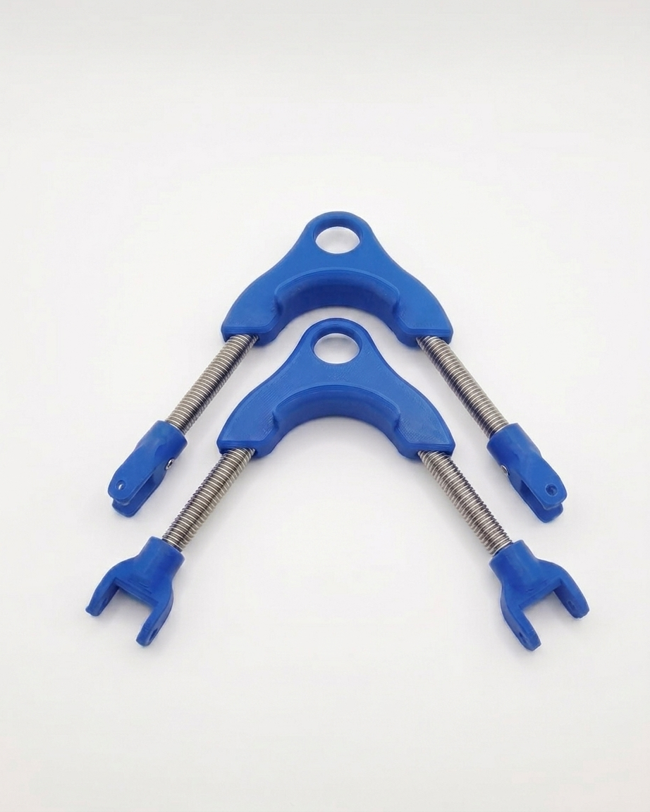 Dalan Adam mavi scuba palet yaylı kayışı (spring strap), çelik yaylı teknik dalış aksesuarı.