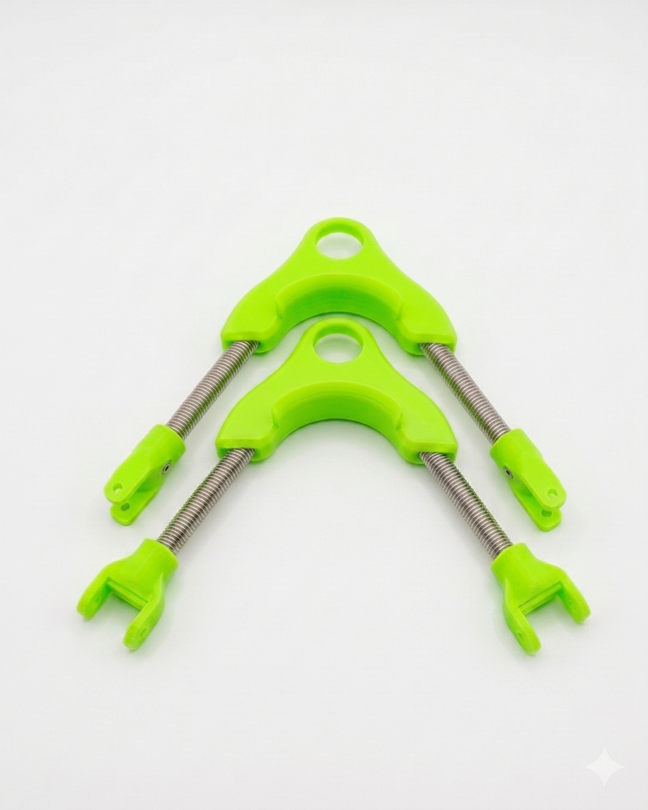 Dalan Adam yesil scuba palet yaylı kayışı (spring strap), çelik yaylı teknik dalış aksesuarı.