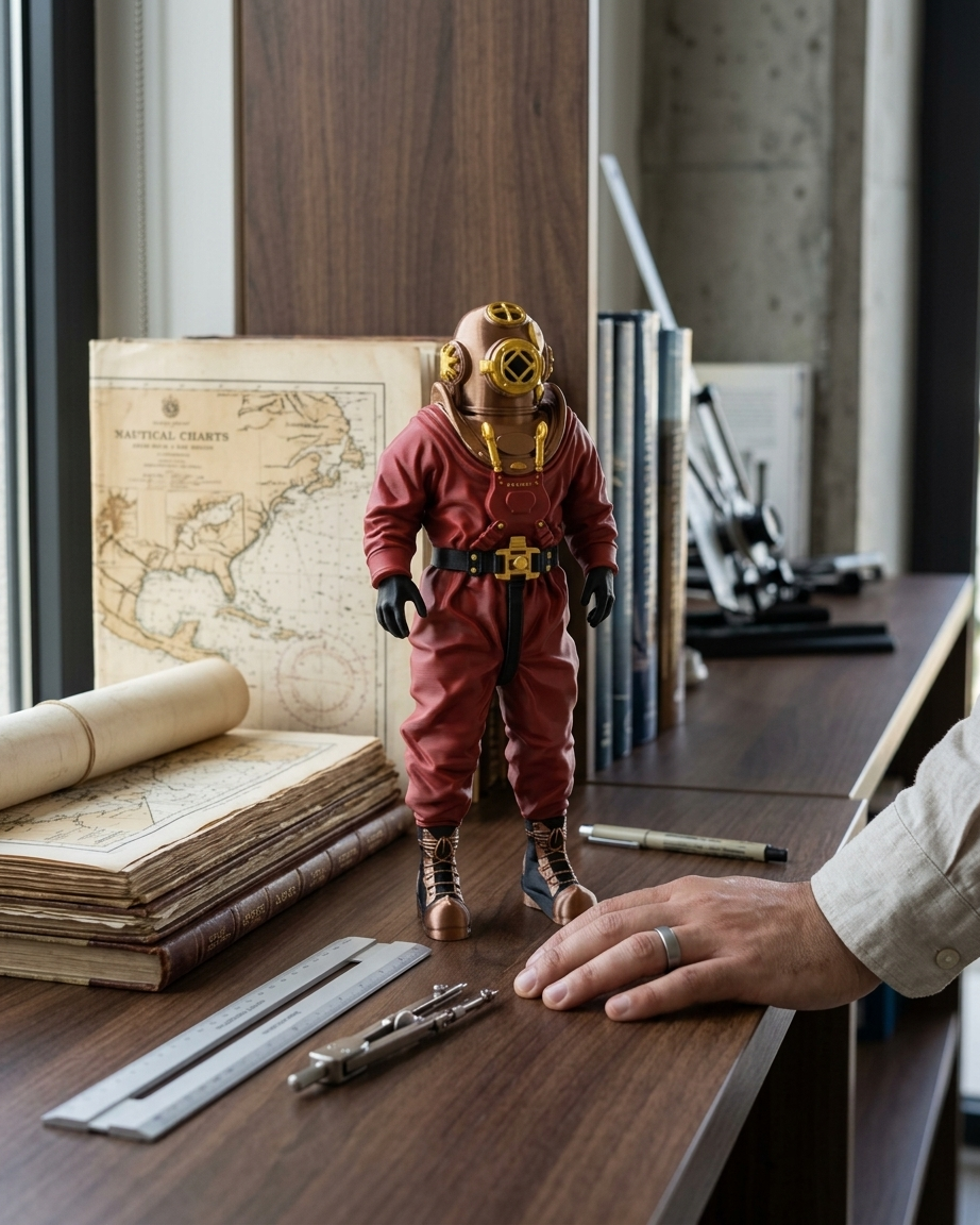 Dalanadam DeepCore Legacy Antik Stil Derin Deniz Dalgıcı 250mm Koleksiyon Figürü