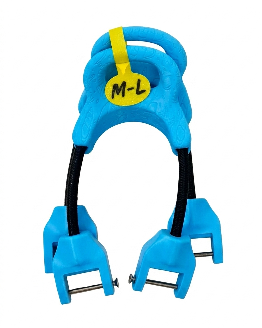 mavi renkli universal vidalı bungee dalış paleti kayışı