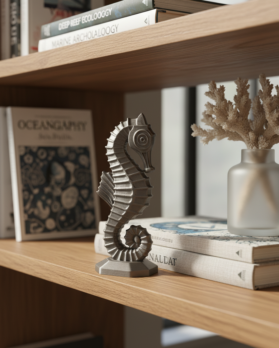 Deniz Temalı Modern Heykel - Marina Equus Sanatsal 3D Tasarım Dekorasyon