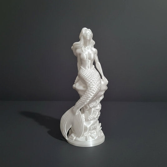 Mermaid Aura: Zarif Denizkızı Figürü - Mitolojik Temalı Sanatsal 3D Baskı Dekoratif Biblo sedef