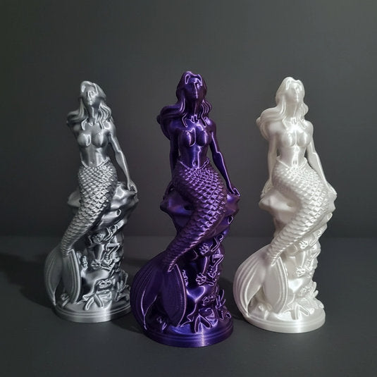 Mermaid Aura: Zarif Denizkızı Figürü - Mitolojik Temalı Sanatsal 3D Baskı Dekoratif Biblo