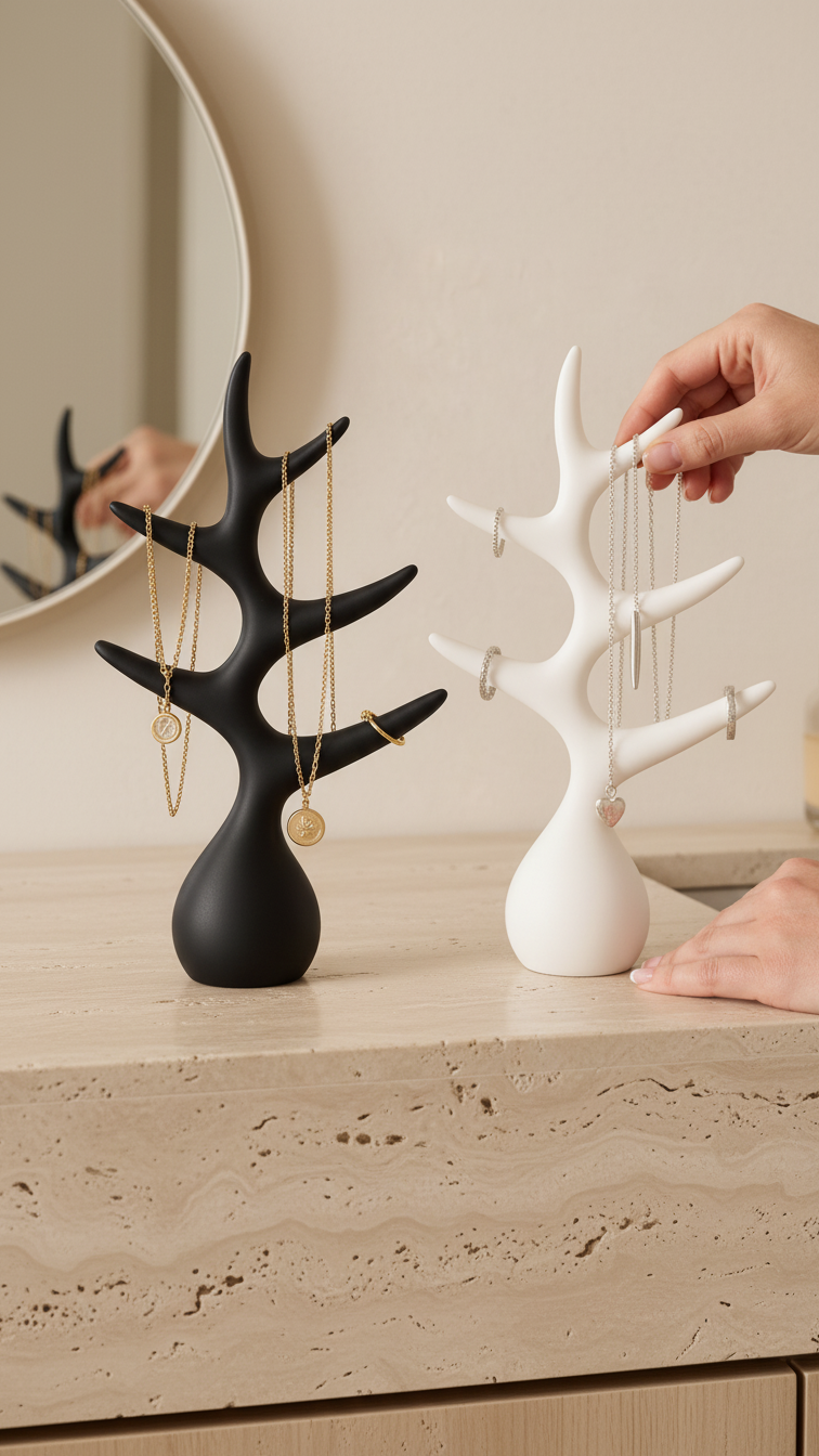 Zarif Dal: 20cm Modern Takı ve Aksesuar Standı